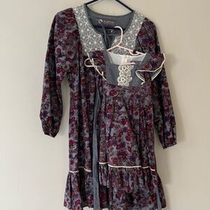 Elestory Mom and Me Matching Denim Peasant Chambray Dress XS Toddler 2/3 R